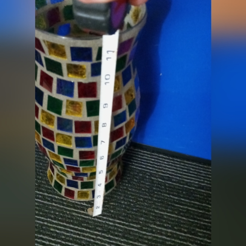 Mosaic Multicolor Vase vintage 1955 11×5 - Picture 7 of 8